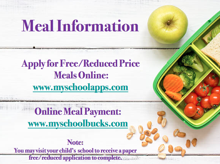 Online Meal Payment and Free-Reduced Lunch Information