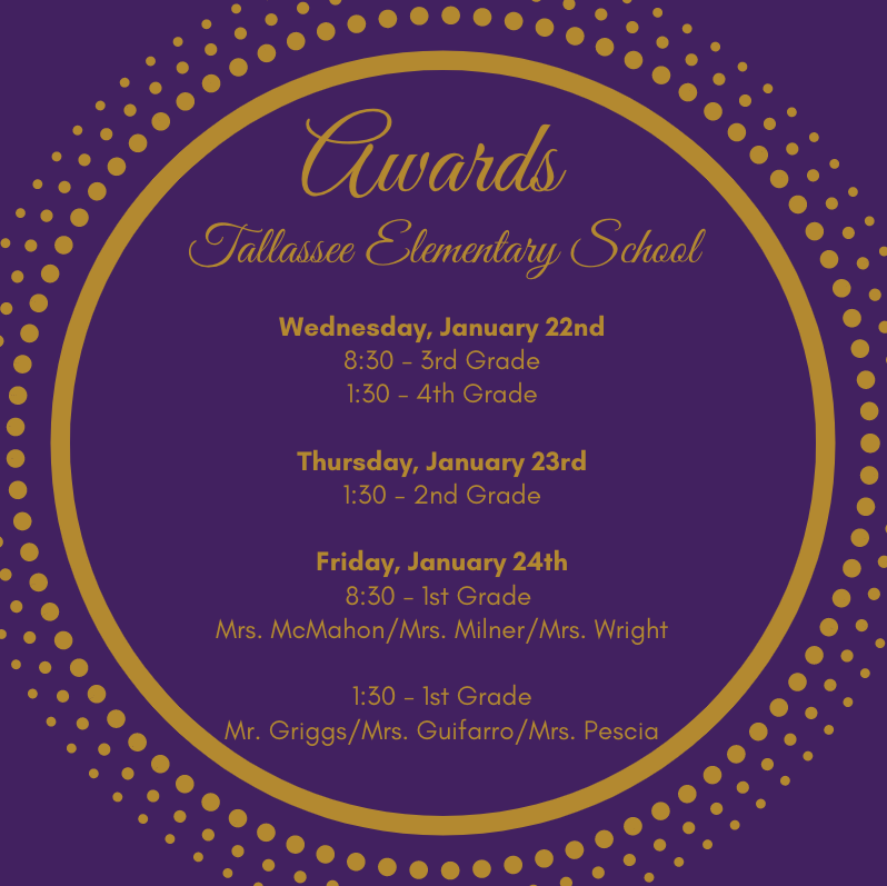 Awards Dates Set for TES
