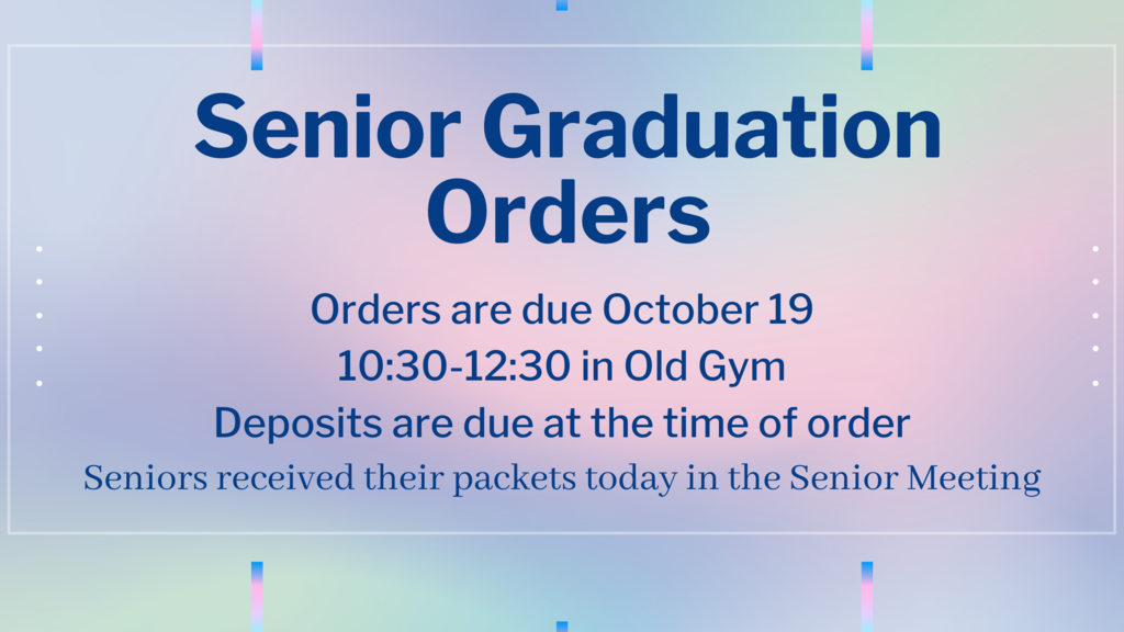 Class of 2022 grad orders
