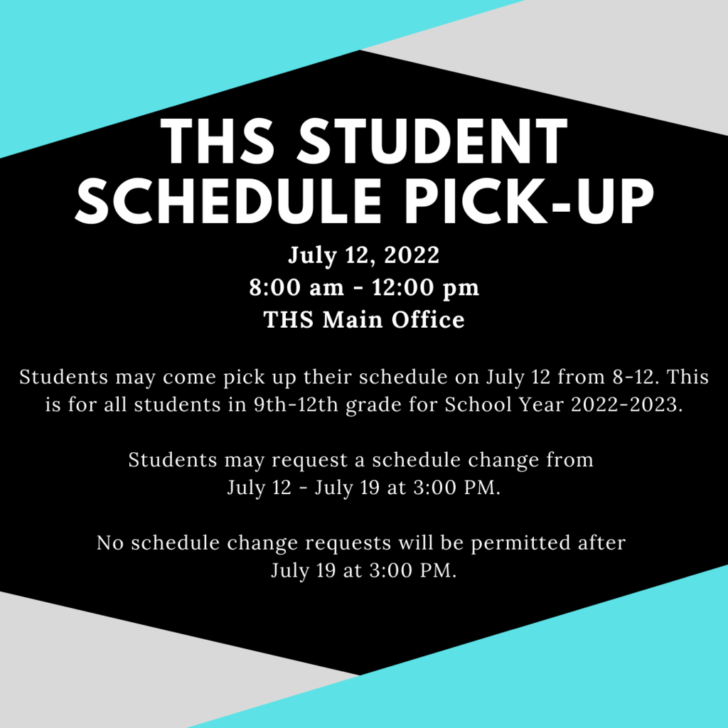 THS Student Schedules July 12