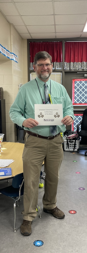 Mr. Griggs receives Coffee Bean of the Week