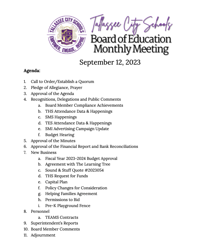 Agenda