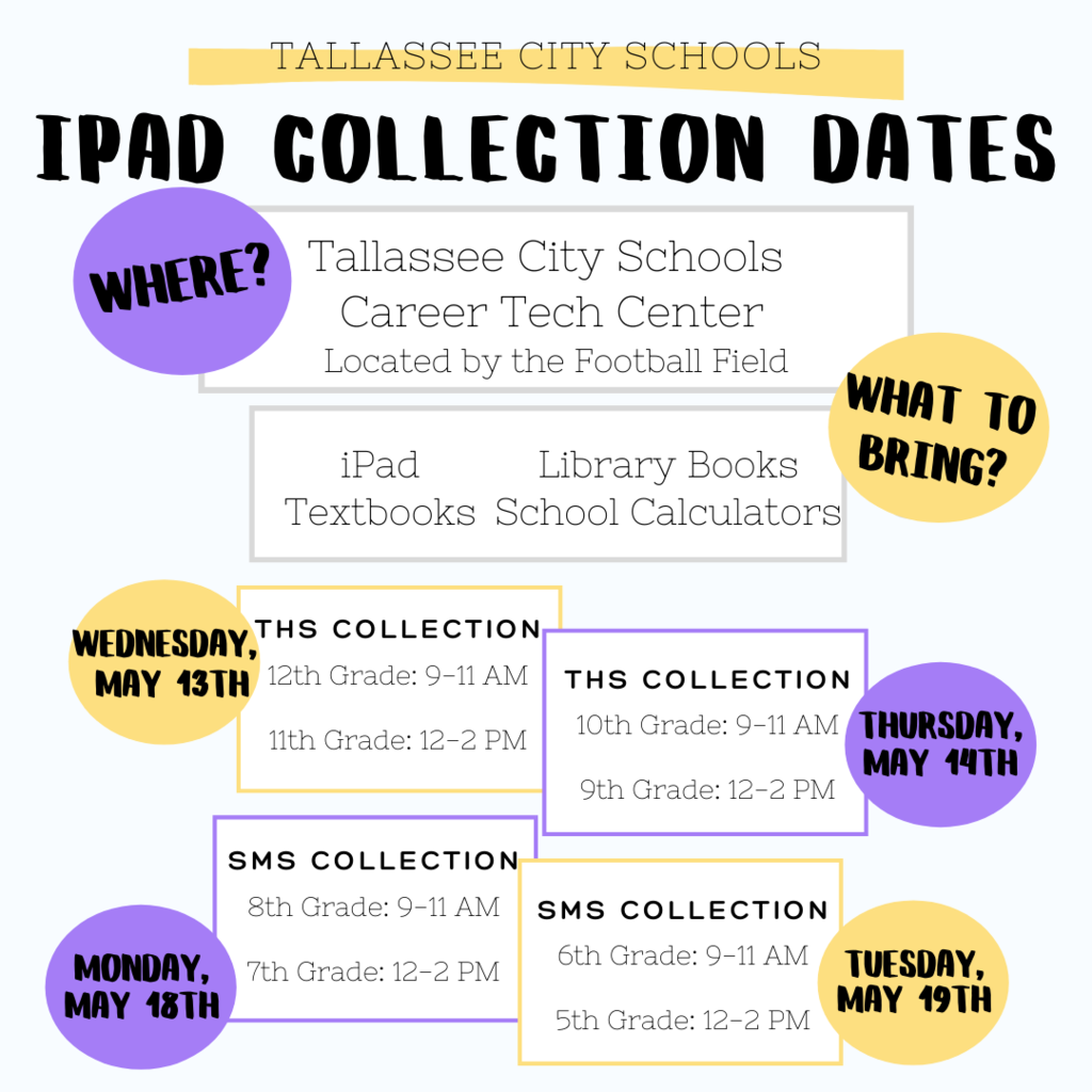 TCS iPad Collection Dates